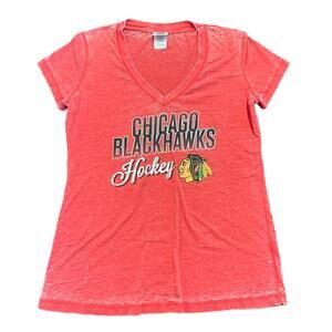 NHL Chicago Blackhawks Womens burnout tee, t-shirt Size XL